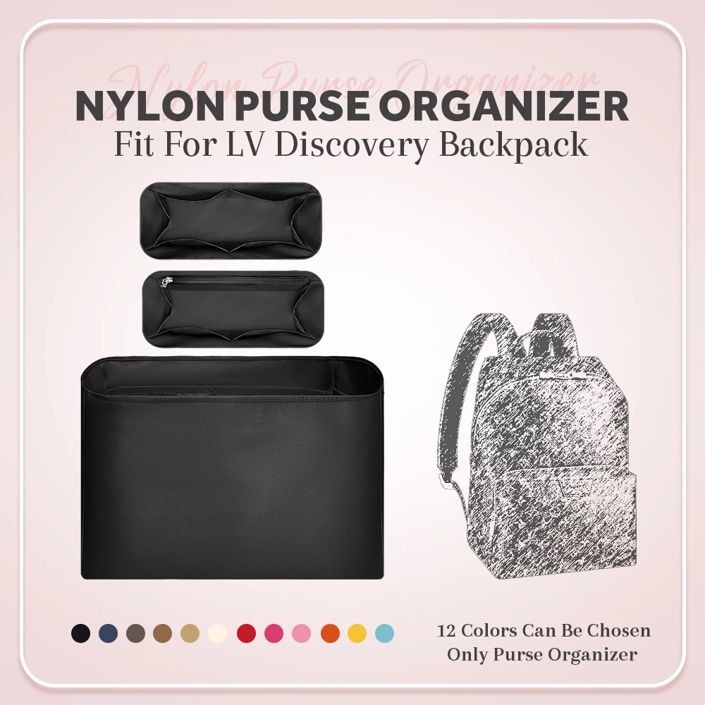 Nylon Purse Organizer Insert, Inside Storage Bag  Fit for LV Discovery Backpack Large Inner Liner Bag Durable Organizer Insert