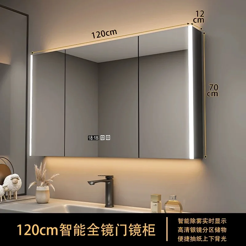 Professional LED Mirror Cabinet Intelligent Modern Design Touch Switch for Living Room Bedroom Hotel Use Stainless for Bathrooms view 6