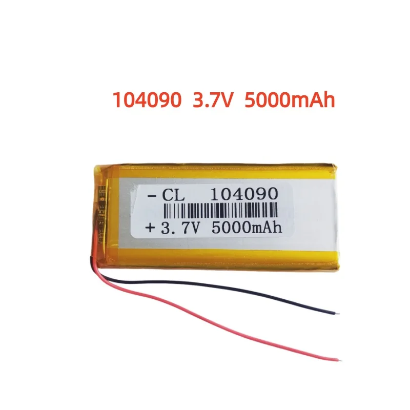 

104090 3.7V 5000mAh Lithium Polymer LiPo Rechargeable Battery Li cells For PAD DVD E-book Note Book Bluetooth Headset Mobile