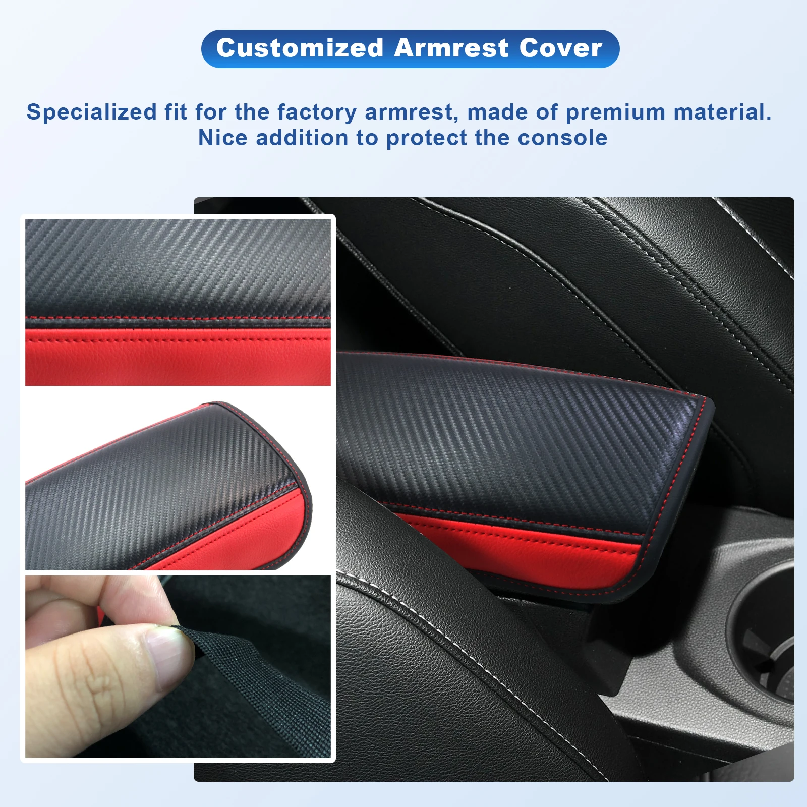 LFOTPP Car Armrest Box Cover for Captur 2 2020 2021 2022 2023 Central Control Storage Box Pad Auto Interior Captur 2 Accessories