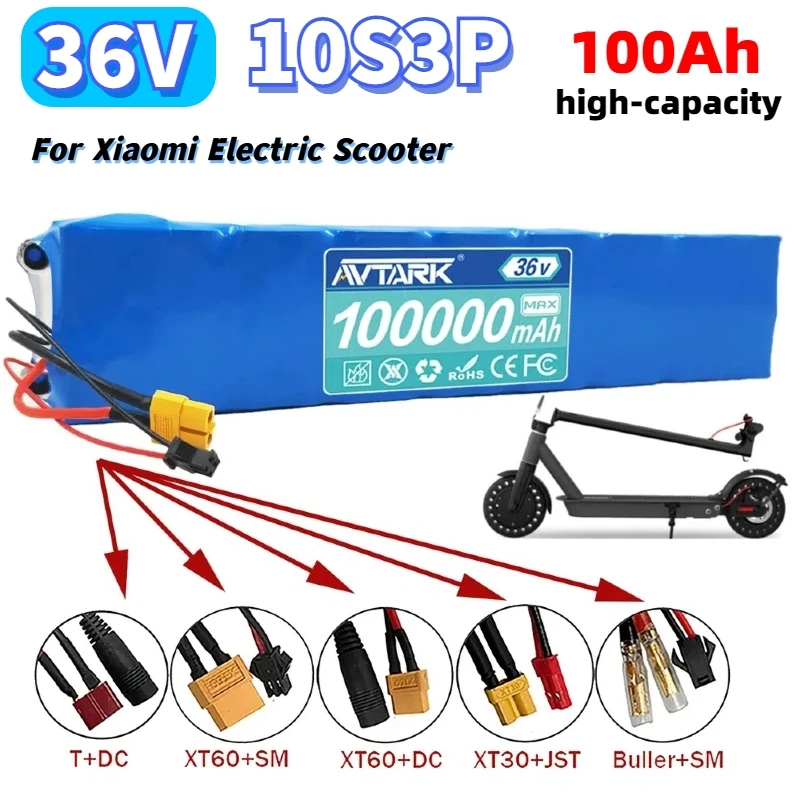 

3C certified 36V Electric scooter 100Ah 10S3P Battery pack for Xiaomi M365 300W 500W 600W E-Scooter battery replacement