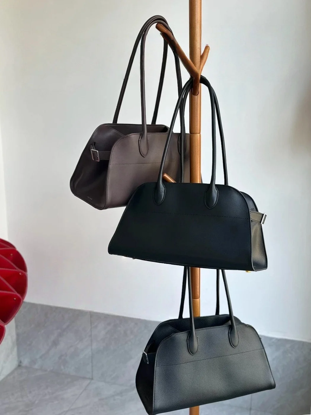 Margaux Saddle Leather Shoulder Bag 12 Long Handle Single Shoulder Handbag Commuter Bag Cowhide Underarm Bag Fashionable Tote