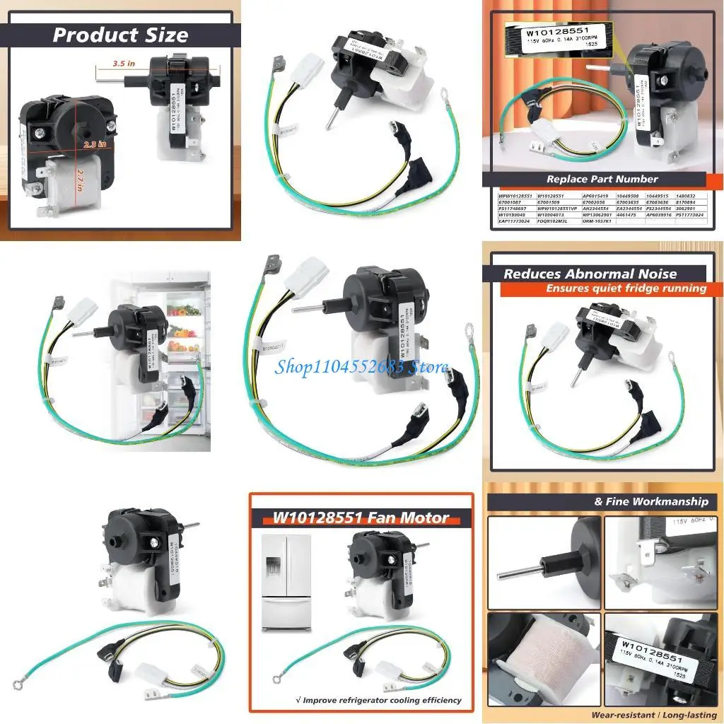 

Y6GD 115 В вентиляторный двигатель испарителя холодильника, снижение шума, замена двигателя вентилятора холодильника для и
