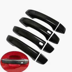 For MG HS 2018 2019 2020 2021 2022 Carbon Fiber Chrome Car Door Handles Cover Trim Styling Stickers Auto Accessories
