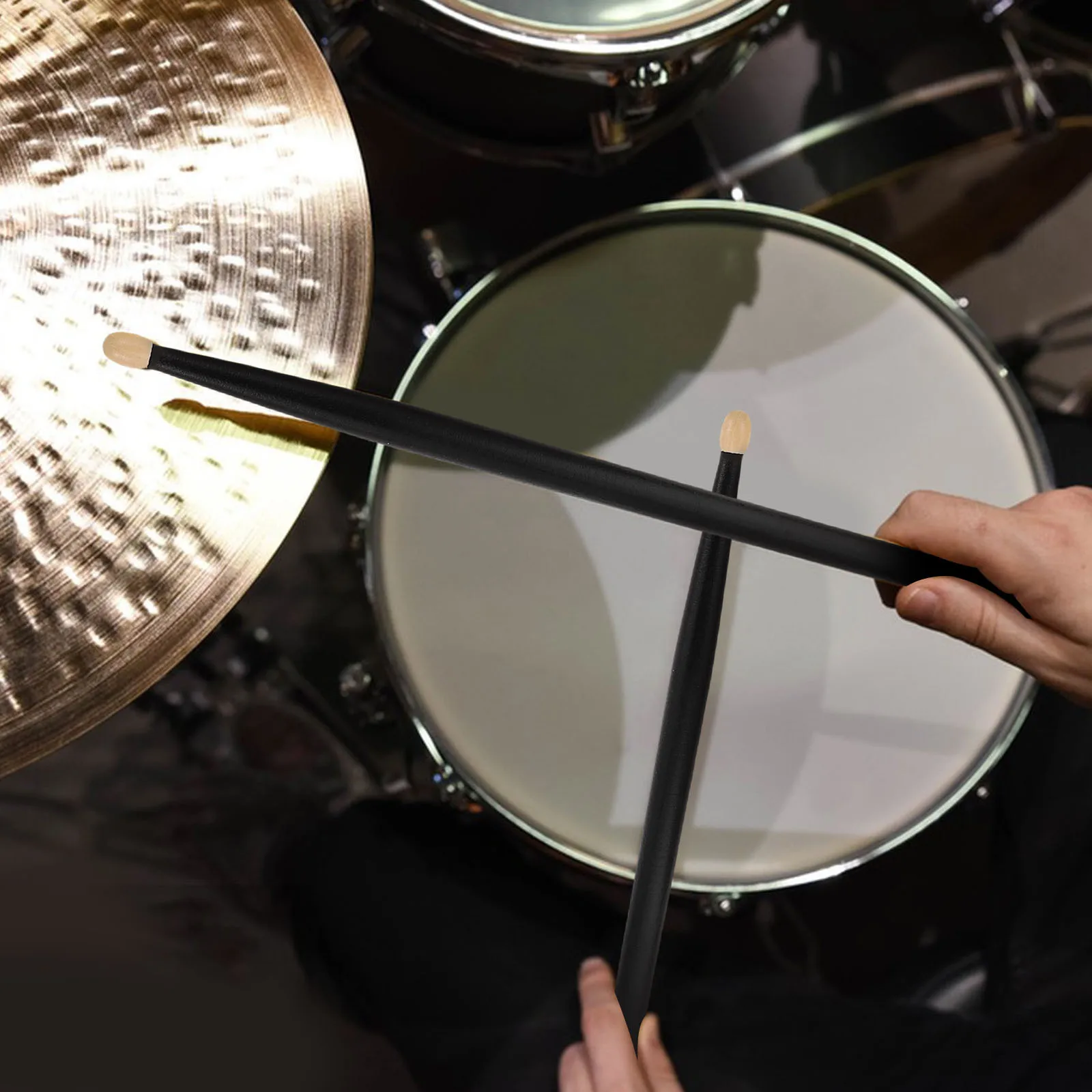 

4Pairs Professional Maple Birch Drumsticks - Balanced Weight Design - Vibrant Orange Black Sticks - Ideal for Drum Set