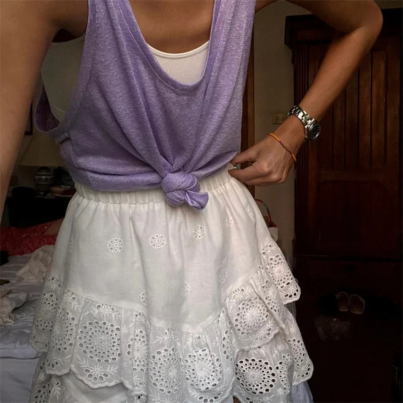 

BANA n Эластичная белая кружевная юбка с высокой талией и вышивкой, торт, длина f, женская модная одежда для поездок на работу