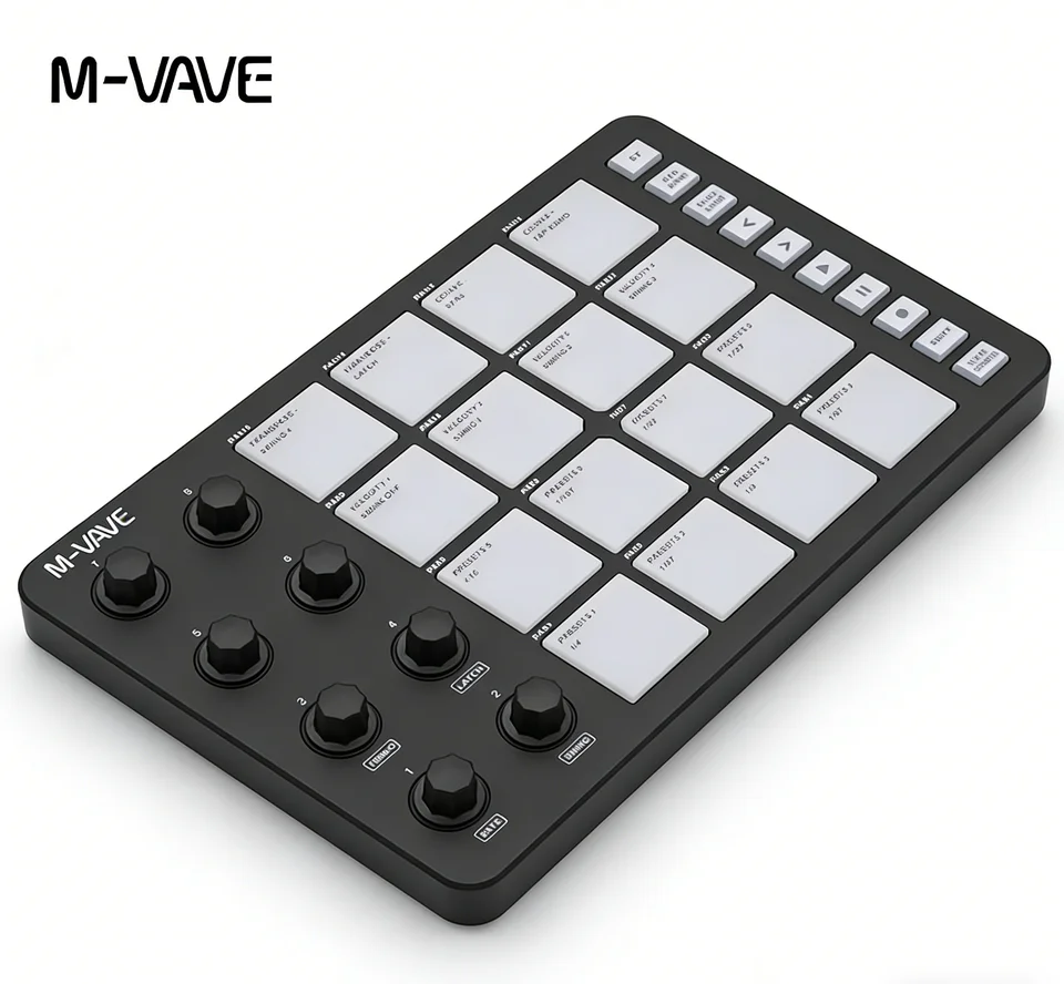 M-VAVE SMC-PAD, 16-Pad MIDI Controller,USB-C Interface， Portable