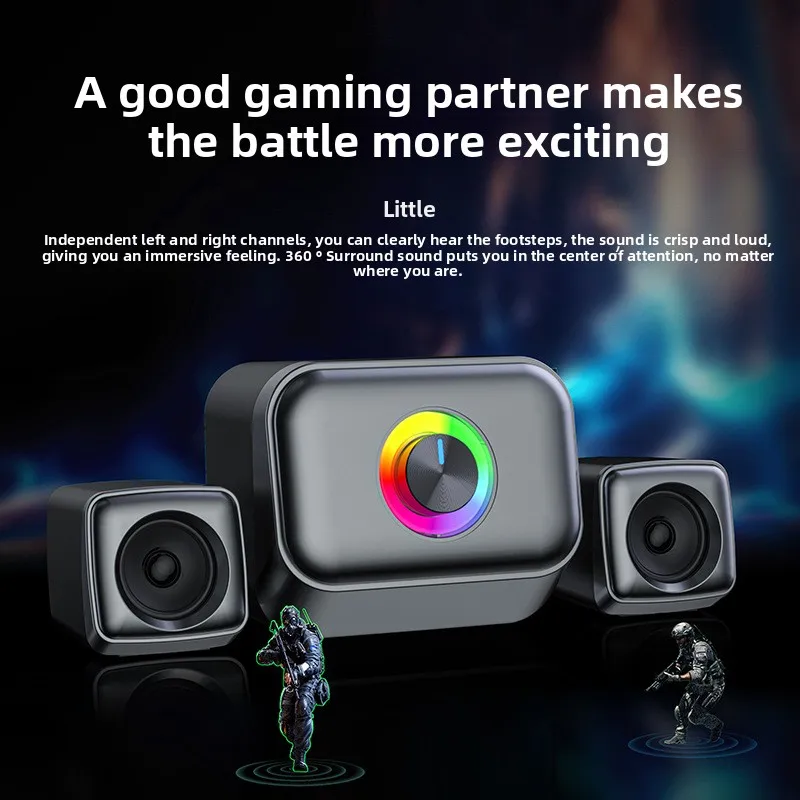 PC Laptop Computer Bluetooth 2.1 Wired Multimedia Speaker