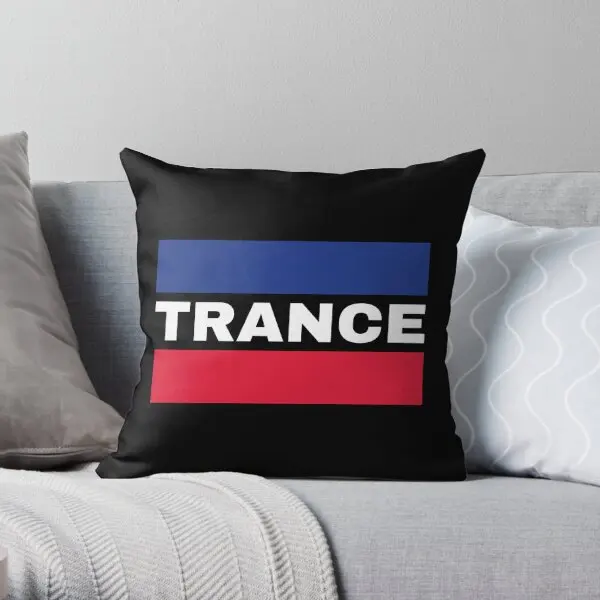 Trance Color Block Brand Design  Printing Throw Pillow Cover Home Square Car Bed Soft Throw Wedding Pillows not include One Side