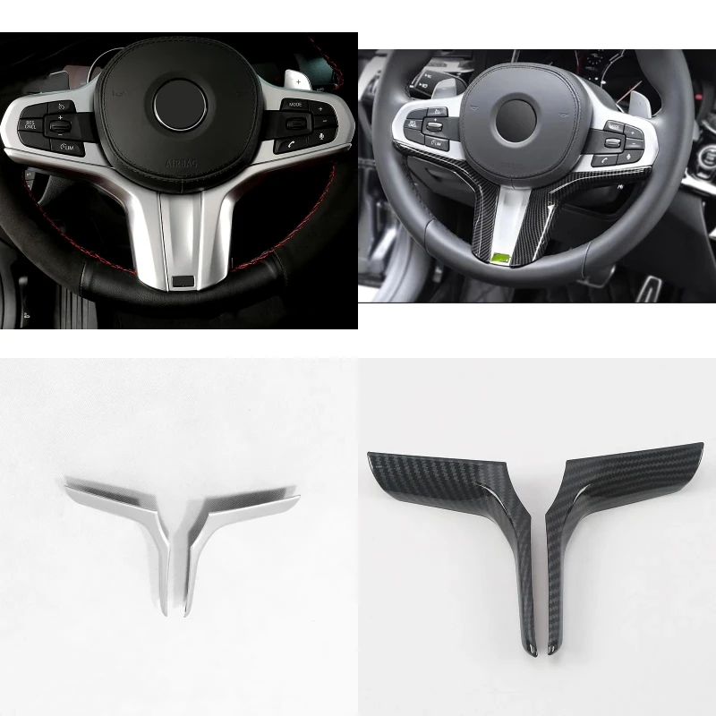 For BMW X3/X4/X5/X6/X7/M5/3/5/6/7/8 Series 2018-2022 Interior Accessories Car Steering Wheel Trim Control Button Frame Cover