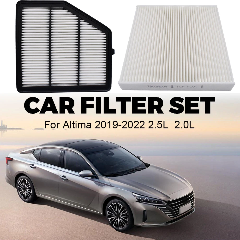 Engine Cabin Air Filter Kit for Nissan Altima 2019 2018 2019 2021 2022 2.5L 2.0L Car Replace Accessories 272775NA1A 165466CA0A