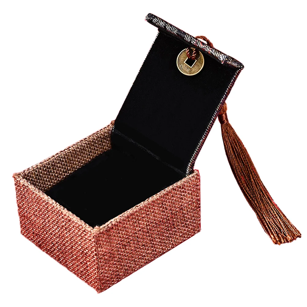 

Retro Chinese Style Jewelry Case for Earrings Rings Pendant Lightweight Portable Travel Storage Box Gift Idea Valentine