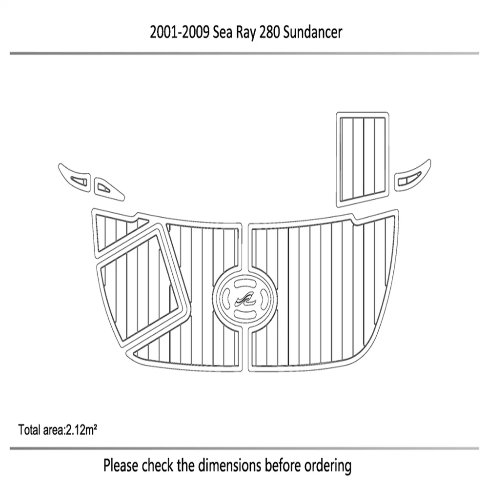 2001-2009 searay 280 sundancer swimming platform Pads 1/4