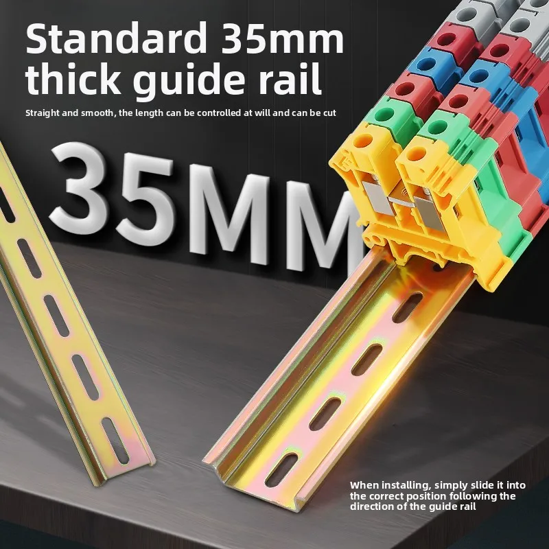 

C45 Guide Rail Air Switch Mounting Rail National Standard Electrical Circuit Breaker Guide Rail Profile Accessories 35mm Mount
