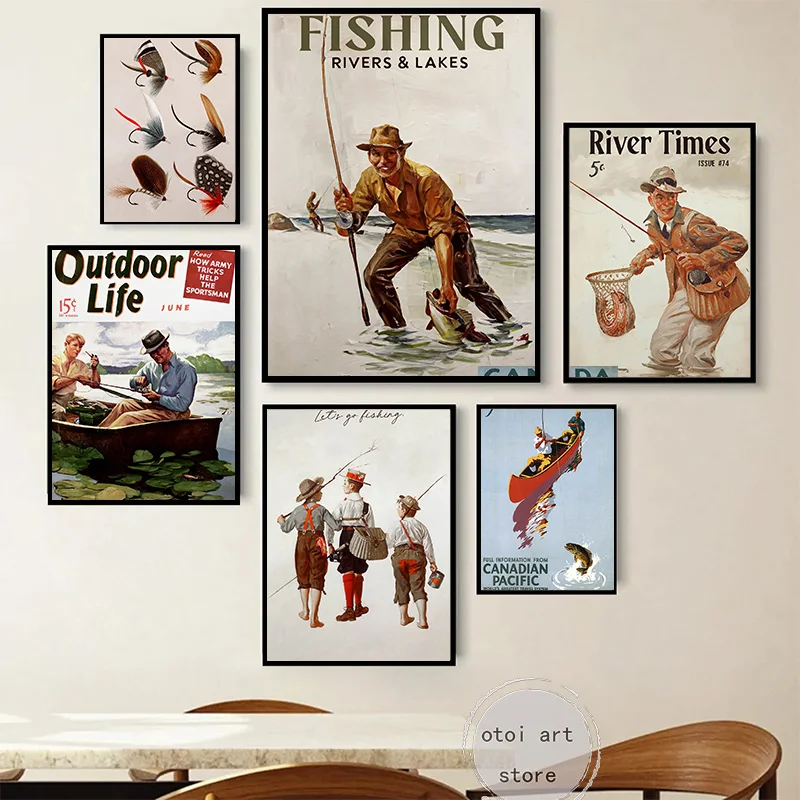 Outdoor Hunting Pictures - Affiches d'art de pêche à la