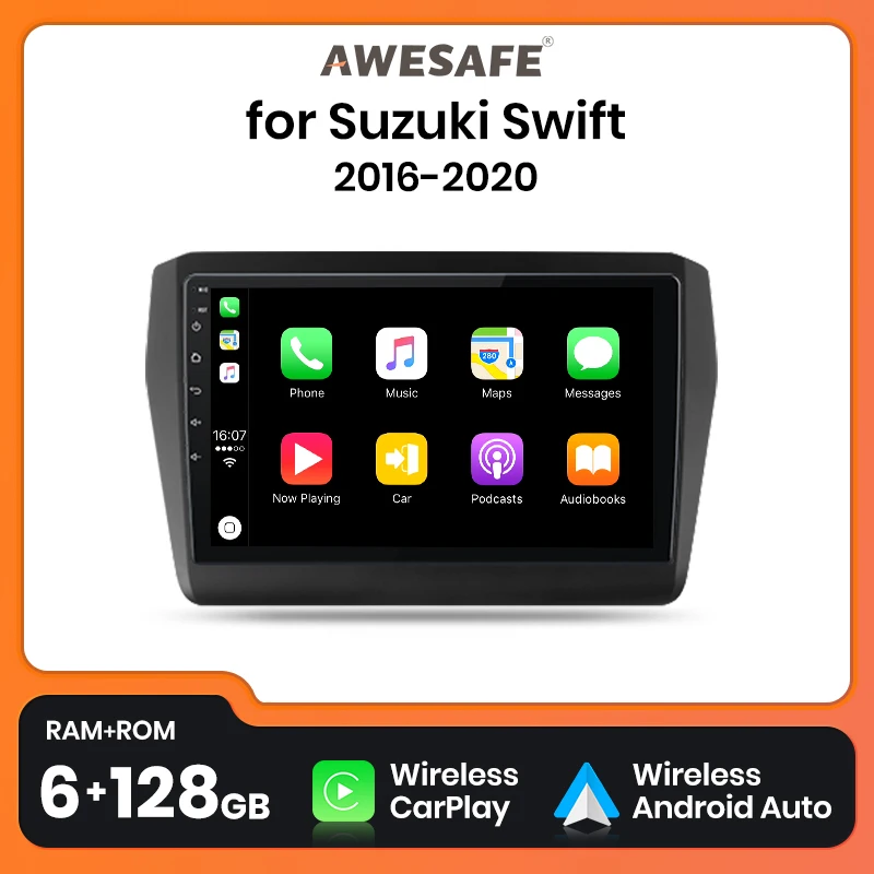 AWESAFE PX9 Plus Car Radio For Suzuki Swift 4 2011 - 2017 wireless CarPlay Android Auto No 2 din 2din DVD