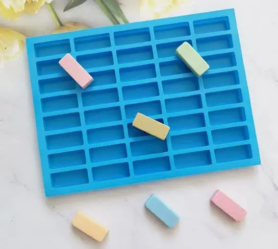

2pcs Rectangle Caramel Silicone Mold 40 Grids Chocolate Cake Baking Tool For Diy Ice Cubes Candies Pastries Party Dessert Molds