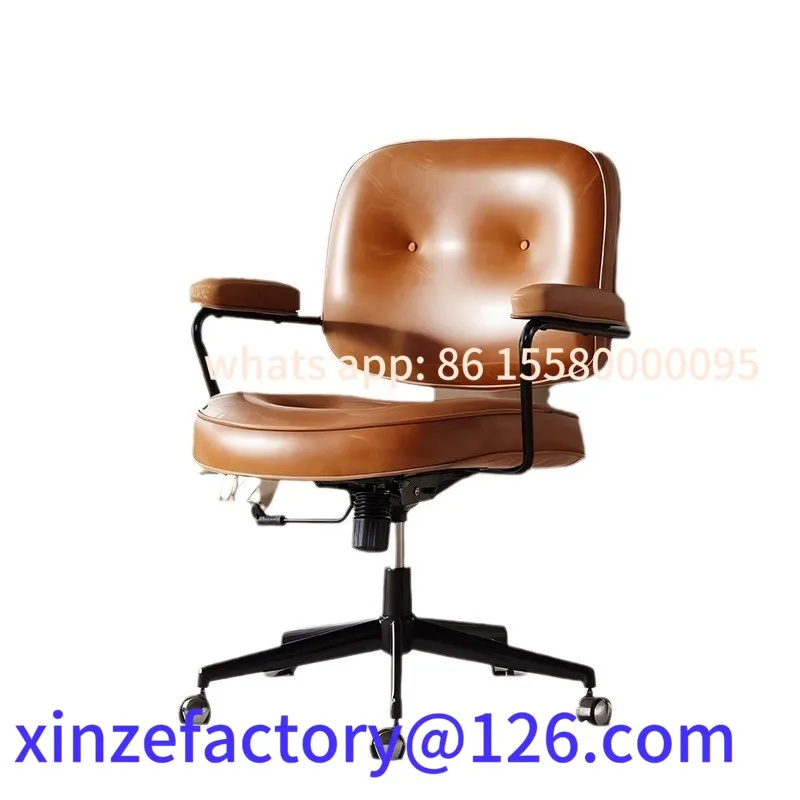 

Customizable Warming Leather Office Chair Rotatable And Adjustable With Armrests Comfortable For Prolonged Sitting Study Room Be