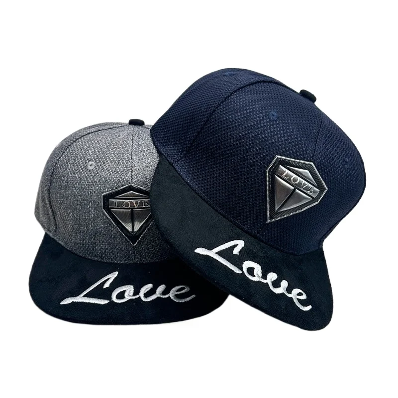 

Flat Brim Color Matching Sunshade Cap Spring Summer New Embroidery Sticker Letters American Street Baseball Hat Men and Women