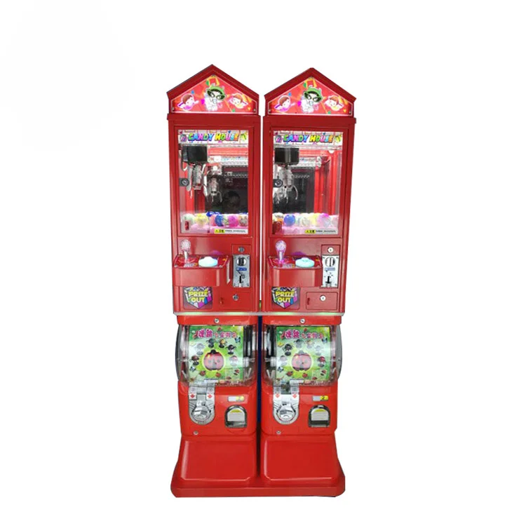 Wholesale price mini coin operated double game claw win gift capsule toys vending