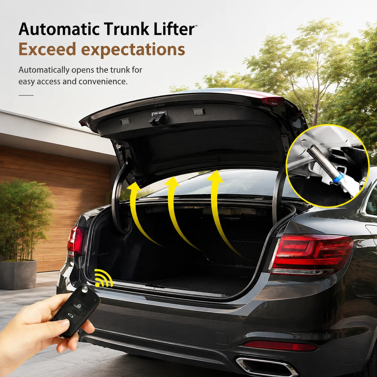 Kcimo Car Boot Trunk Automatic Opening Spring Kit Adjustable Tension Lifting Device For Subaru Impreza Rear Trunk Lid Accessory 6