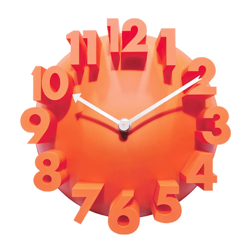 

Digital Wall Clock Orange Creative Design For Living Room Bedroom Kitchen Decor Mute Wall Hanging Clock Chic Home