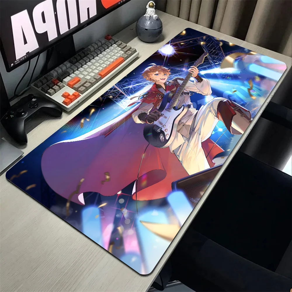 Game Anime Genshin Impact Tartaglia Mousepad Large Gaming Mouse Pad LockEdge Thickened Computer Keyboard Table Desk Mat