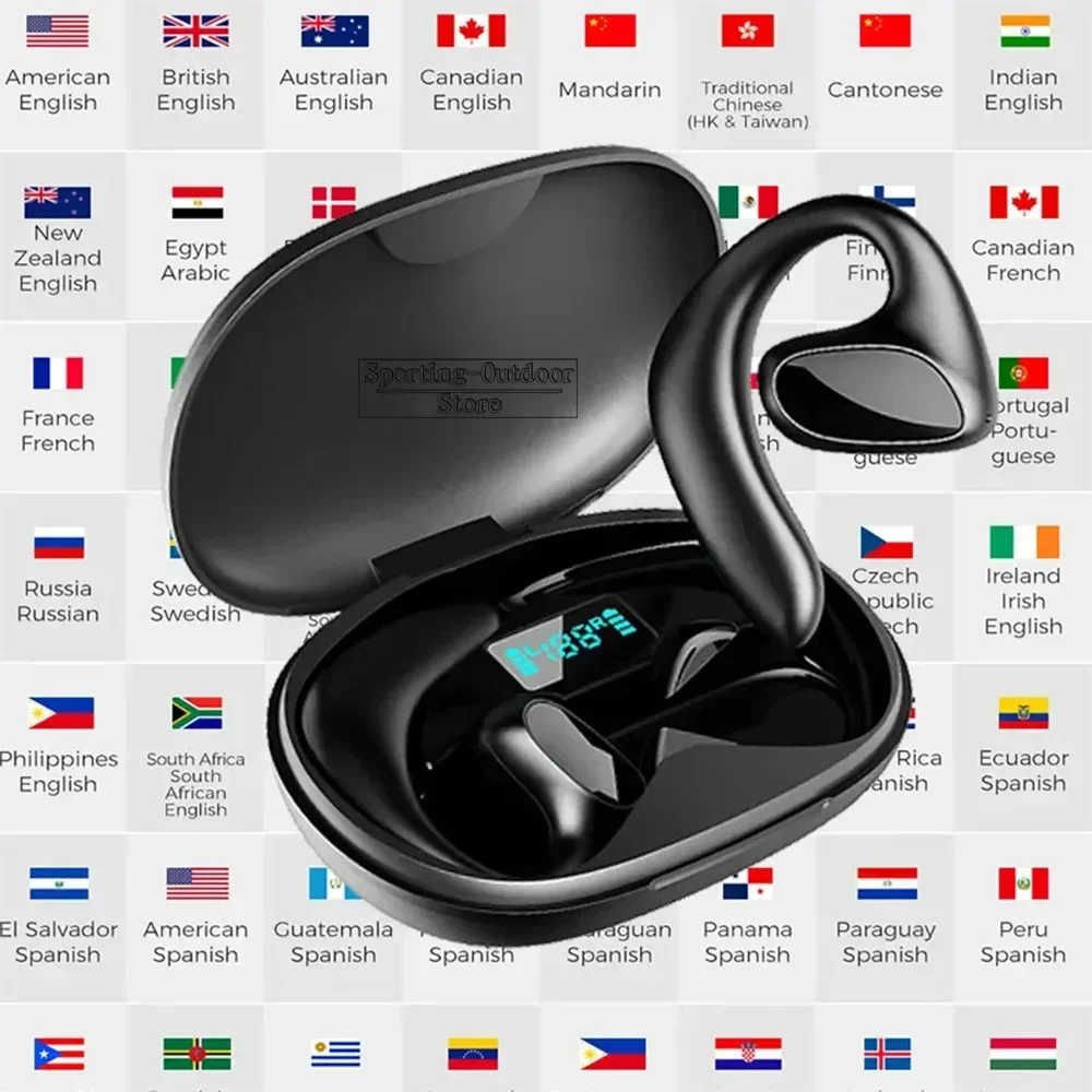 

Language Translator Earbuds M8 Headset Supports 144 Languages Real Time Translation Languages TranslatorHeadset for Traveling