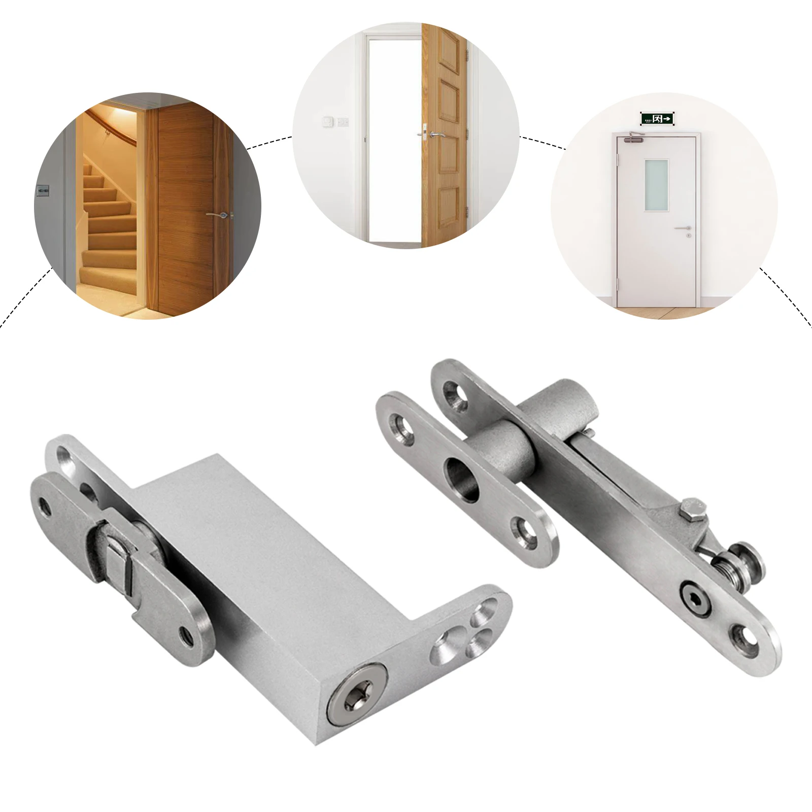 Door Shaft Stainless steel Commercial Home Self Closing Door Pivot Hinges Hidden Hinges for Wood Doors