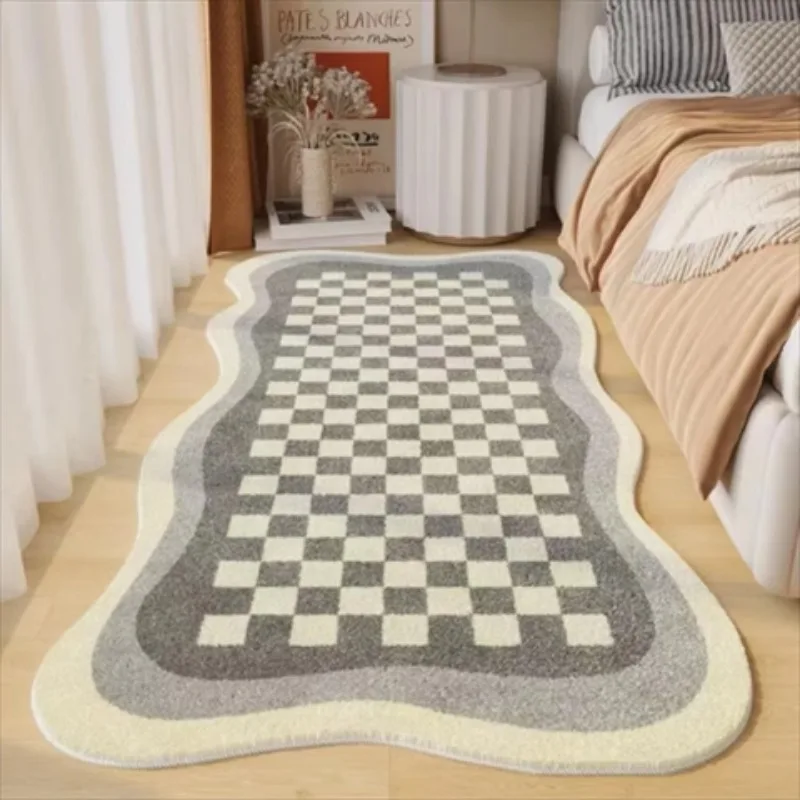 Living Room Carpet, Bedroom Bedside Carpet, imitation velvet Room Anti Slip, Vacuum Cleaner, Machine Washable Floor Mat