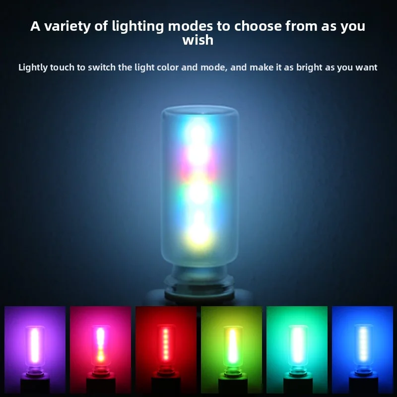 Nouveau USB Led Flash bougies ampoule voiture décoration intérieure lumière voiture lampe d'ambiance nuit givrée lumière pour la maison voiture décoration
