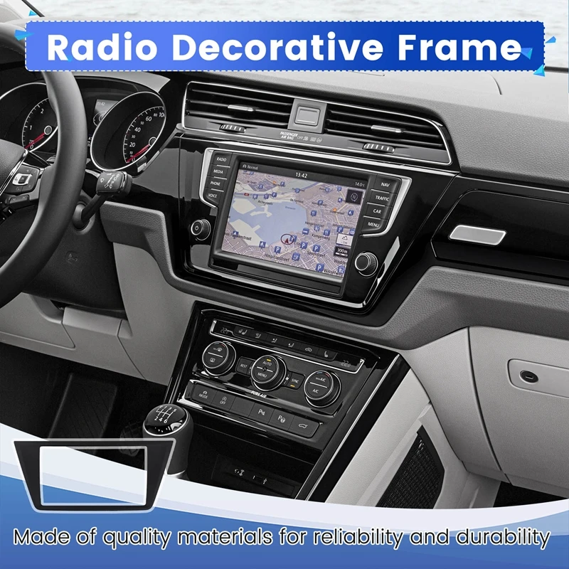 For VW Touran 5T 2016-2022 8Inch Car Radio Main Screen Decorative Frame 5TD 858 069 G 5TD858069G