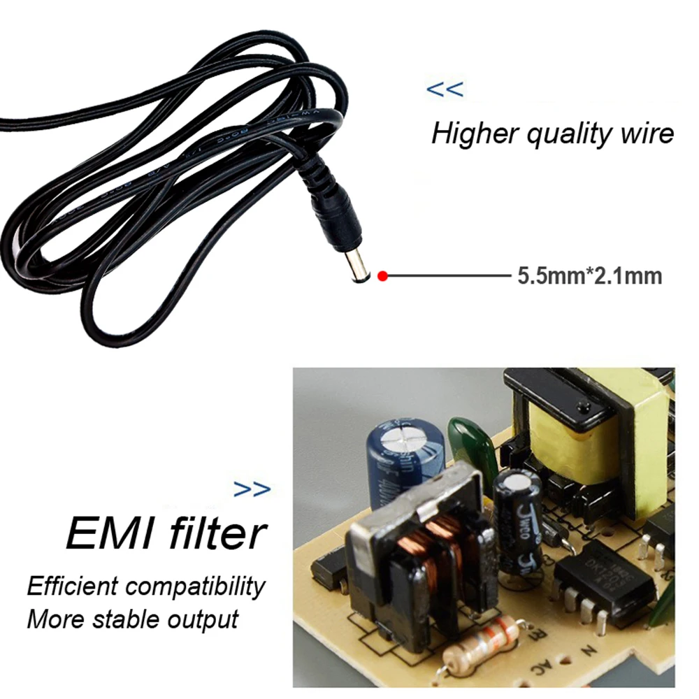 DC 12V 3A EUプラグ AC/DC電源アダプター CCTVカメラ DVR NVR IPカメラ AHD TVI CVI アナログカメラ用