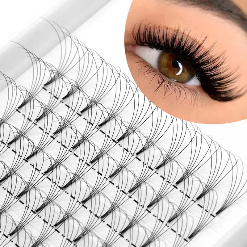 120Fanseyelash Extensions Fabrikant Koreaanse Pbt Vezels 0.07 Cc Curl. 05Mm Korte Stam Voorgemaakte Volume Fans 3d/4d/5d/6d Nieuwe Lash