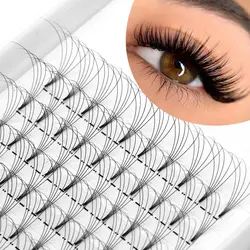 120fansEyelash extensions manufacturer Korean PBT fibers 0.07 cc curl .05mm short stem premade volume fans 3d/4d/5d/6d new lash