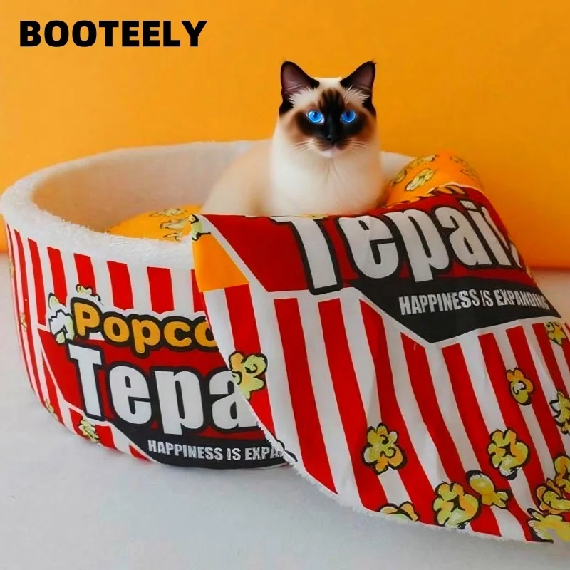 Neues Katzennest, geschlossenes Gefühl für Sicherheit, Winter, warmes Popcorn, Schlafnest, Winterkatze, schlafendes Heimtierbedarf