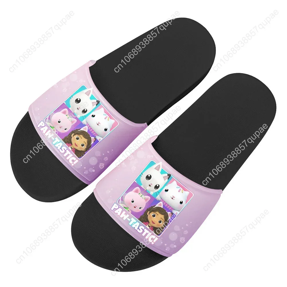 Gabbys Dollhouse Home Slippers Anime Cute Cartoon Men Women Teenagers Beach Pool Sandals Custom Made Summer Slipper Shoes