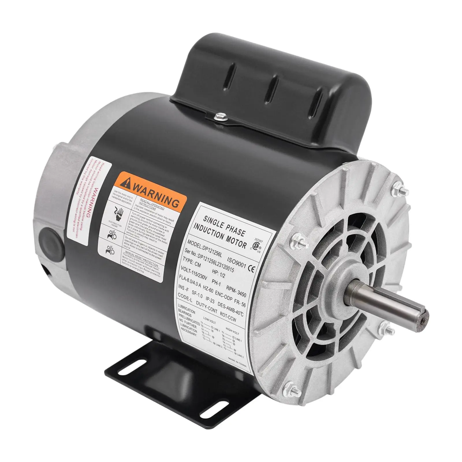 

[Christmas] 1/2Hp Air Compressor Electric Motor General Purpose Single Phase Motor Electric Motor 3450Rpm 115V/230V 5/8\\\" Shaft in