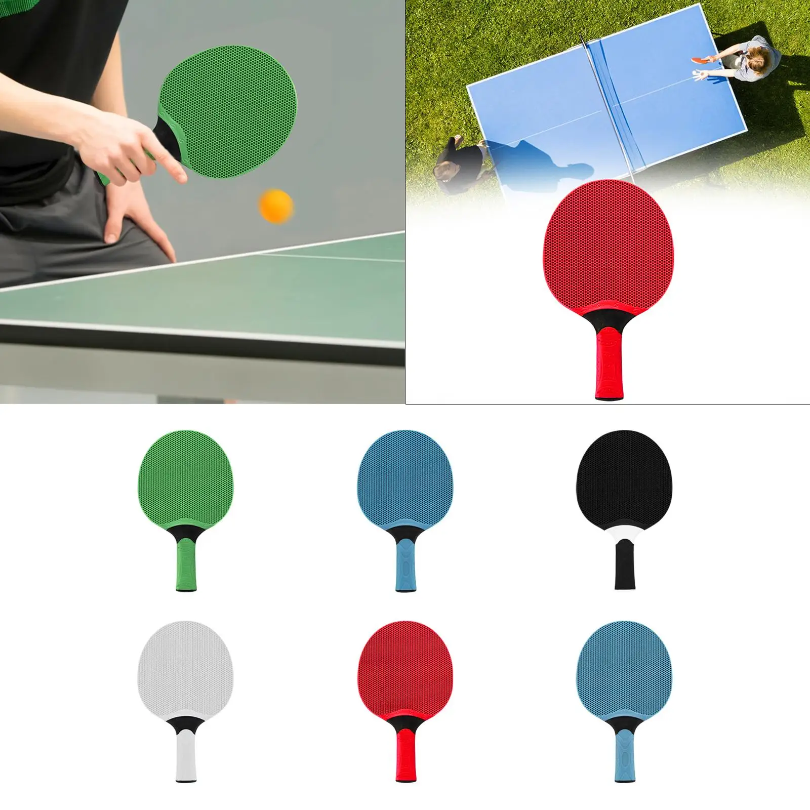 

Ракетка для настольного тенниса для начинающих, профессиональная премиум-класса с эргономичной силиконовой ручкой для игр на открытом воздухе, повседневная игра в помещении