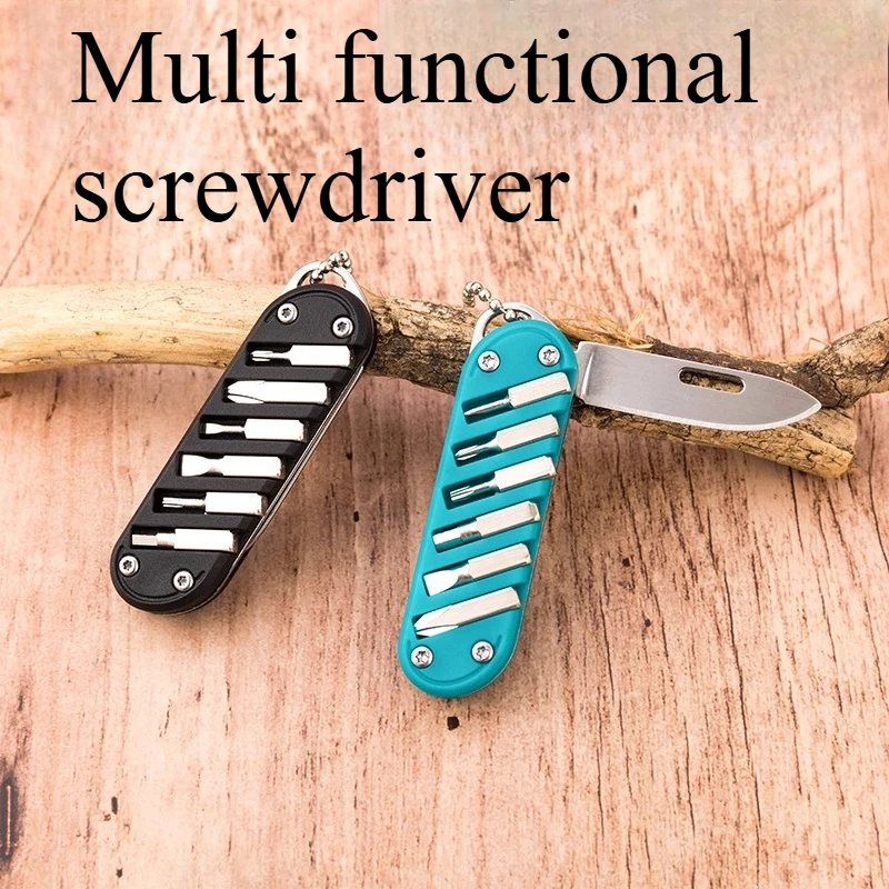 

7-in-1 Multifunctional Screwdriver Set Portable Folding Knife Outdoor Camping EDC Tool