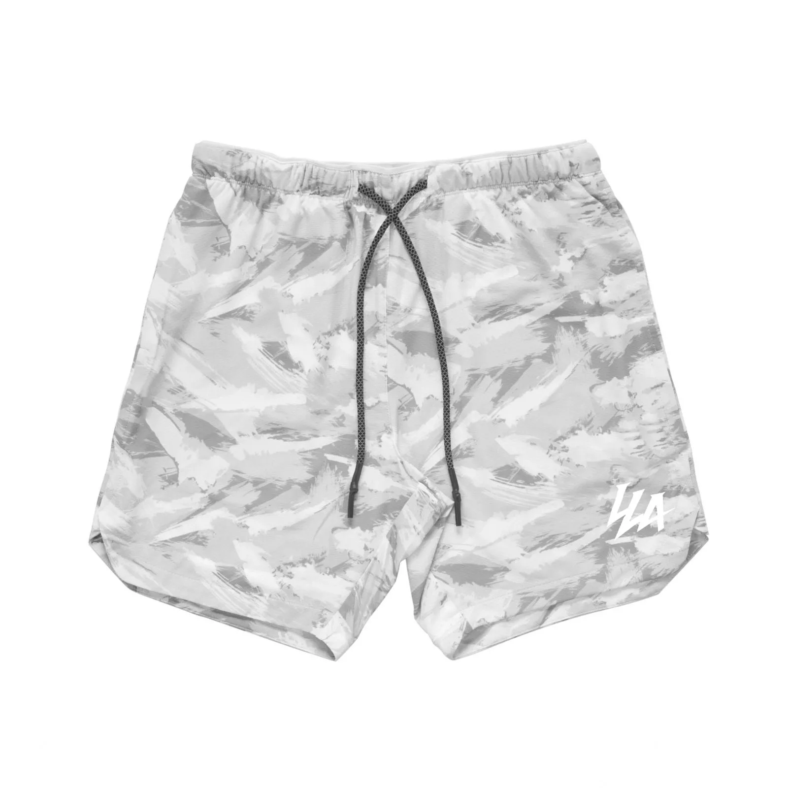 Mesh Summer Camo Shorts Men\'s Ice Silk Quick Dry Loose Pants Casual Medium Shorts Beach Pants Running Sports Quarter Pants