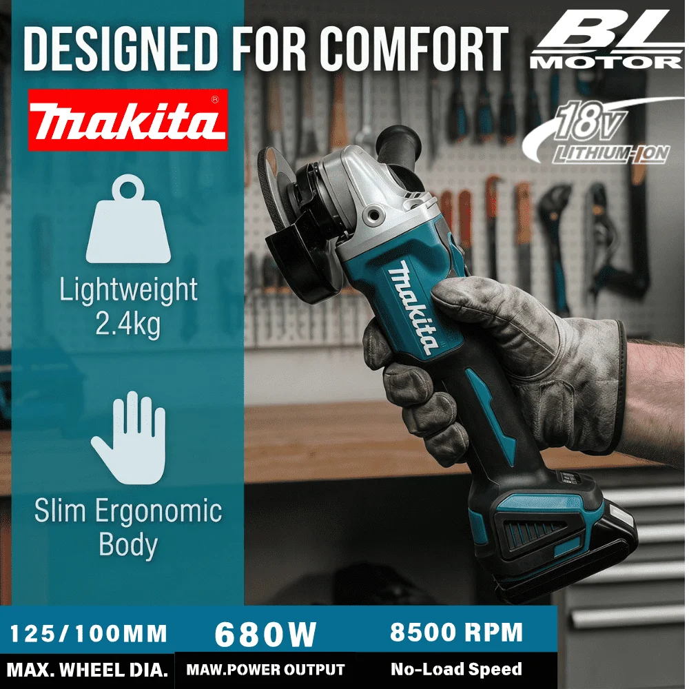 smerigliatrice-angolare-a-batteria-makita-dga404-18v-brushless-125mm-utensile-ad-alte-prestazioni-per-lavori-quotidiani-di-smerigliatura-taglio-e-lucidatura