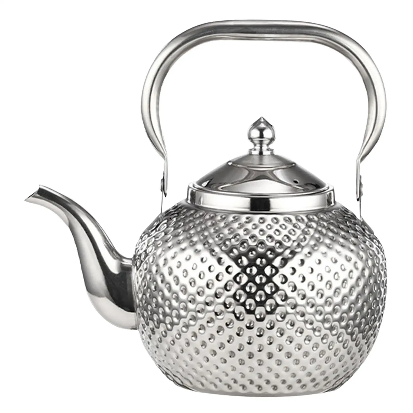Stainless Steel Teapot with Tea Heat Conduction Blooming Loose Leaf Tea Pot for Induction Cooker Home Kitchen