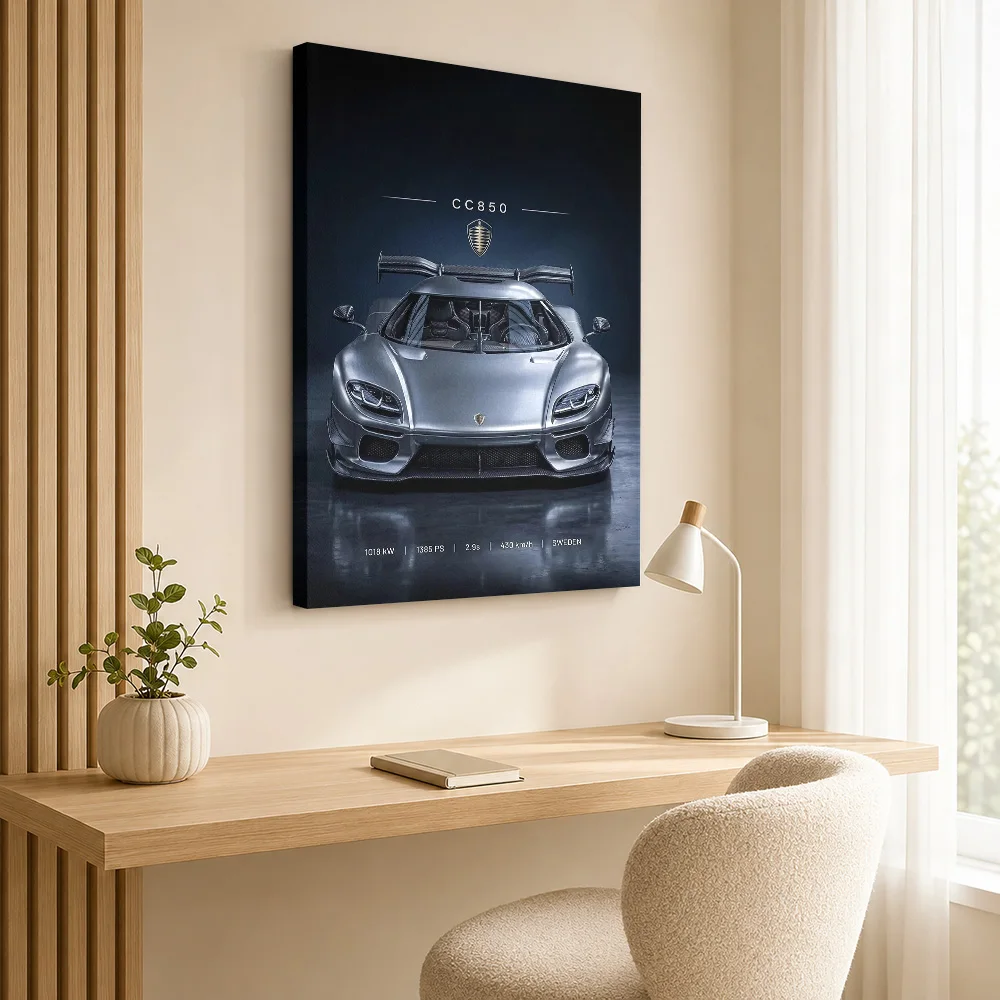 Sleek supercar CC850 Supercar Canvas Print Poster Personalized Modern Aesthetic Wall Art for Bedroom Decor Gift for Collectors