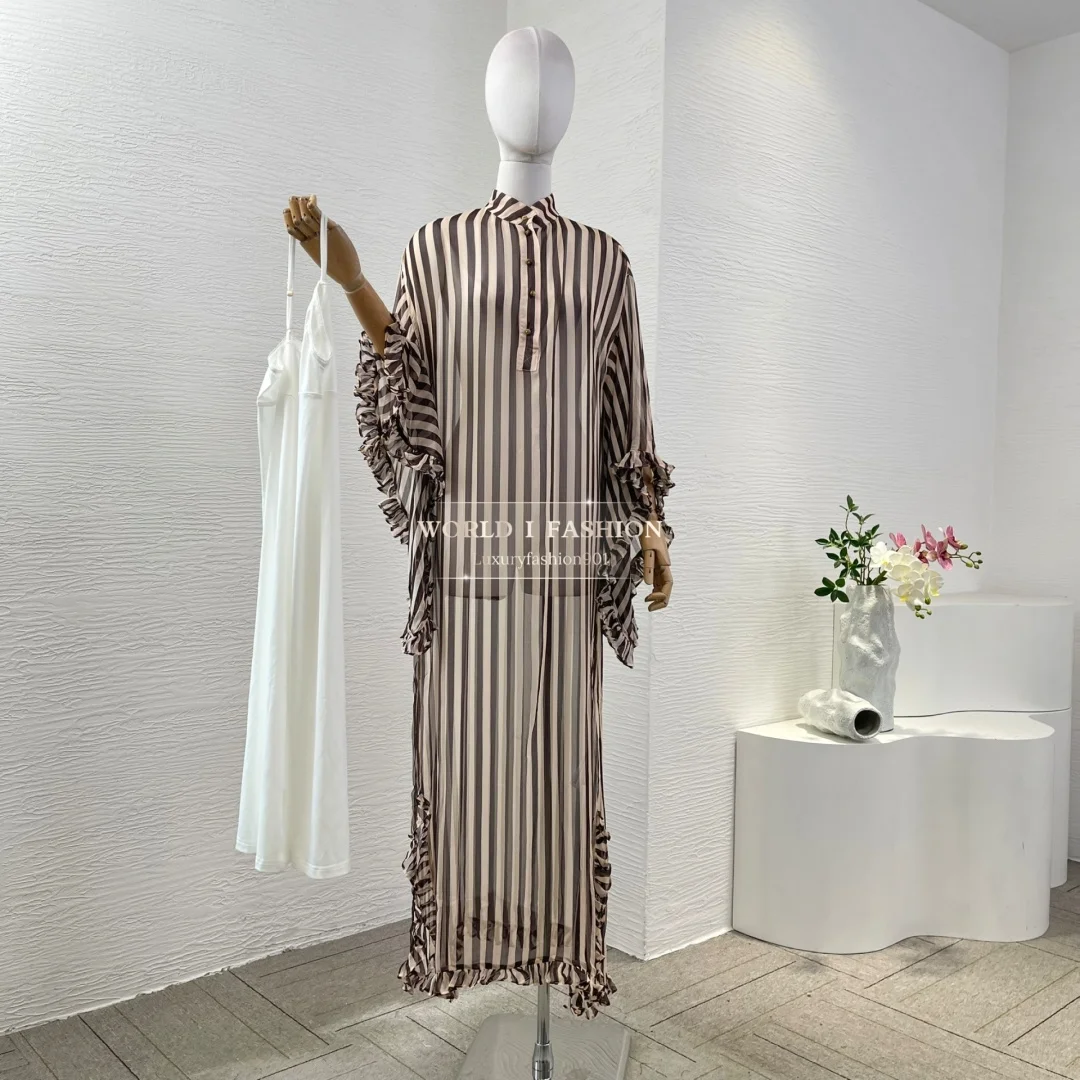 فساتين متوسطة الطول بأكمام طويلة على الموضة جديدة لعام 2025 للسيدات ذات جودة عالية كصور #1