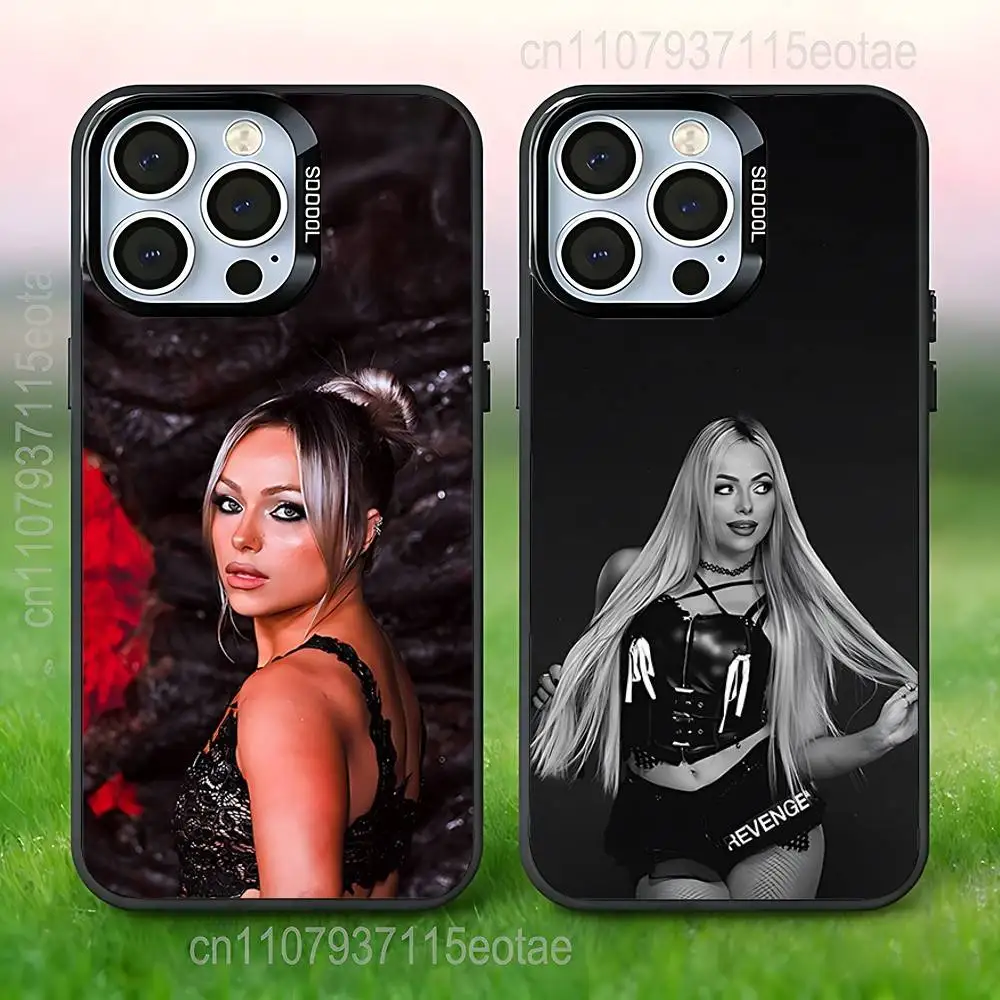 Funda Protectora L-Liv M-Morgan para iPhone 17, 16, 15, 14, 13, 12, 11, Pro, Max, Plus, E, Air, Mini, Anti-Caídas, Negra