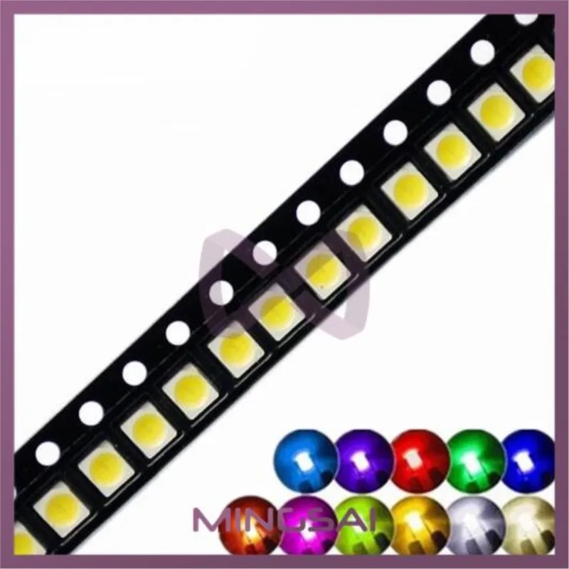 

100pcs 1210 3528 SMD LED diodes light RGB Pink UV White red yellow green blue 3.5*2.8*1.9mm