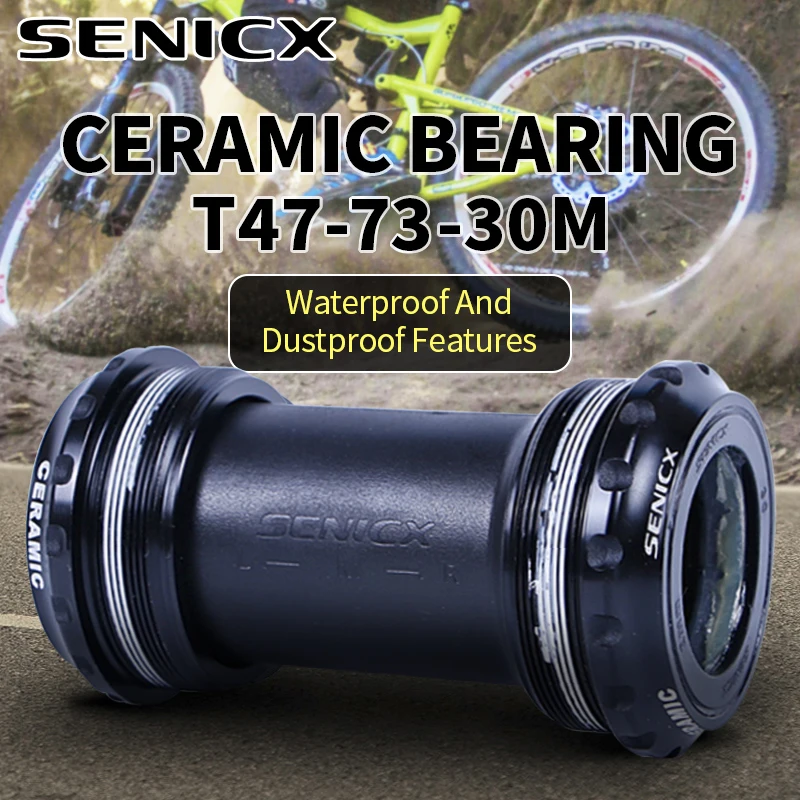 SENICX Fit To SRAM T47 MTB Bottom Bracket BB392 EVO Crank 30mm Shaft Diameter Ceramic Bearings for Mountain Bicycle BB Durable