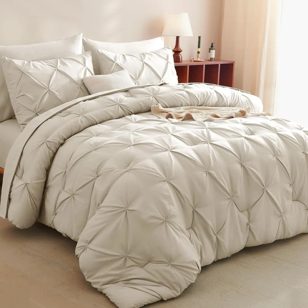 

Комплект одеял CozyLux California King — комплект постельного белья Cal King из 7 предметов, комплект постельного белья Cali King со складками и одеялом, She