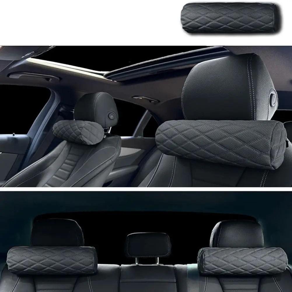 وسادة رقبة السيارة لتخفيف الآلام، وسادة دعم الرقبة عنق الرحم لمقعد السيارة، وسائد أسطوانية للسفر الجانبية للسيارة لمقعد القيادة X5J5 #1